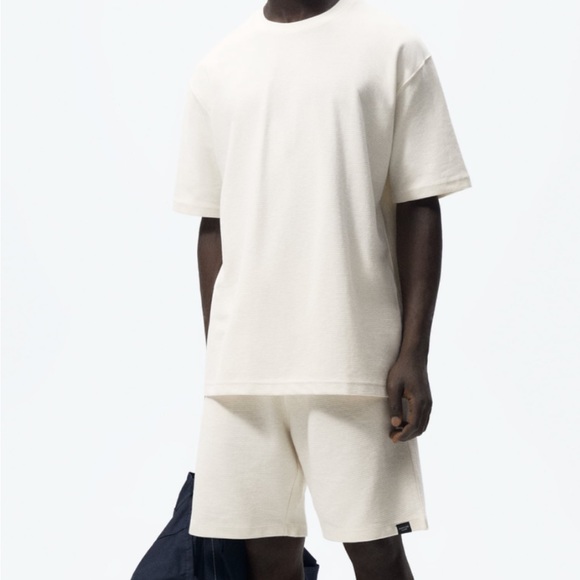 𝗡𝗪𝗧 𝗭𝗮𝗿𝗮 • Structured Ottoman Shorts Adjustable Waist Front Back Pockets - Picture 4 of 11